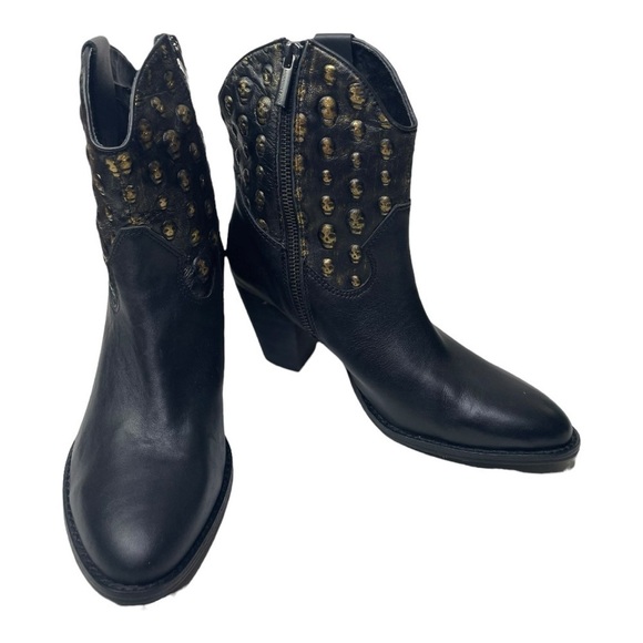 NWOT Modern Vice Women’s Scully Black Leather Ankle Boots - Picture 2 of 13